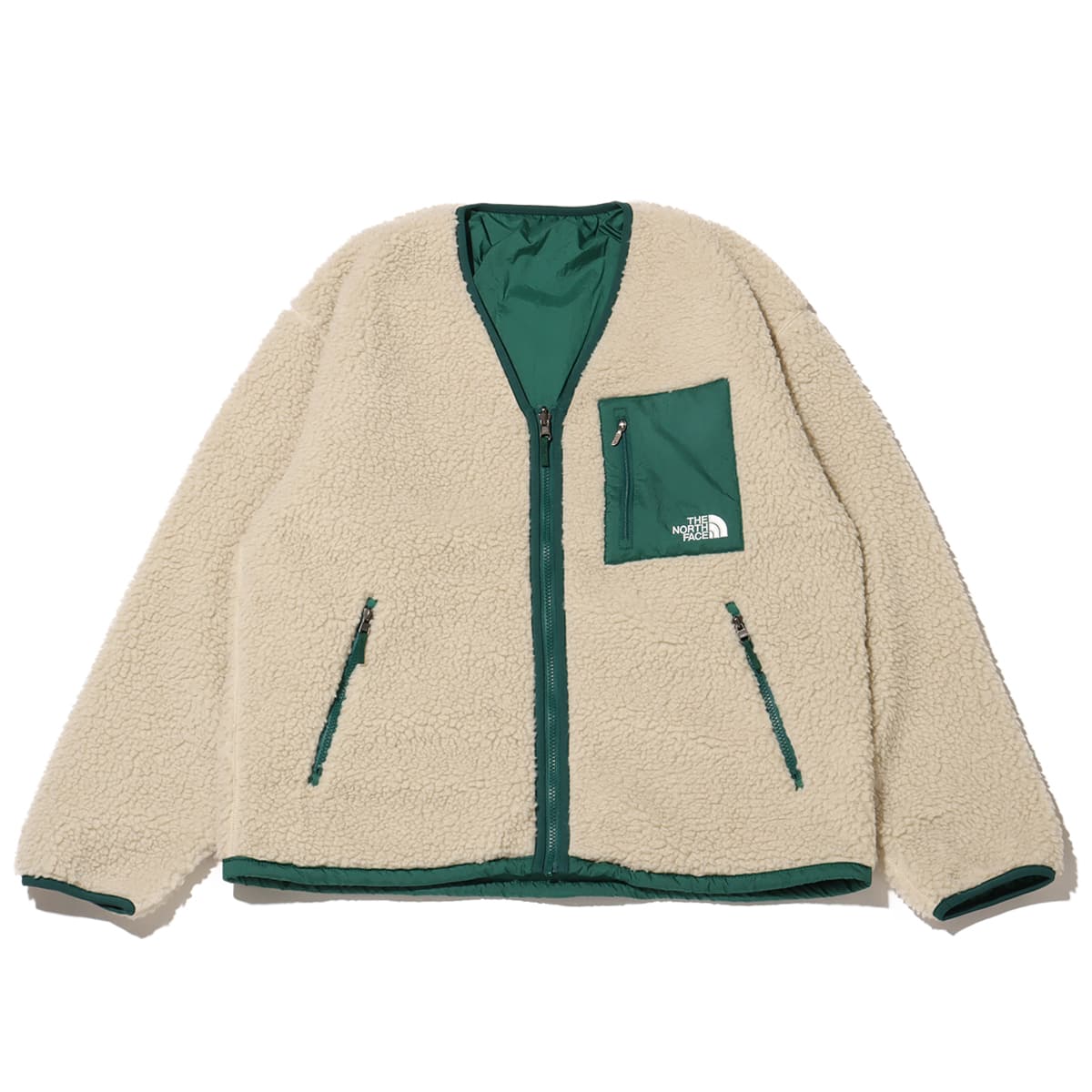 THE NORTH FACE Reversible Extreme Pile Cardigan オートミール×TNF
