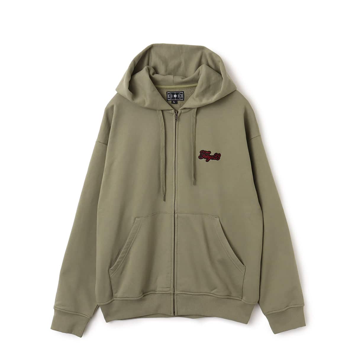 TOKYO 23 Bio Wash Zip Up Hooded Sweatshirt KHAKI （トウキョウ 23