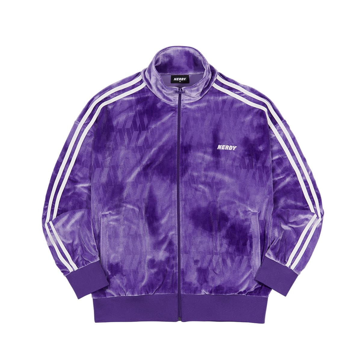 NERDY x atmos pink DNA Watercolor Velvet Track Top PURPLE