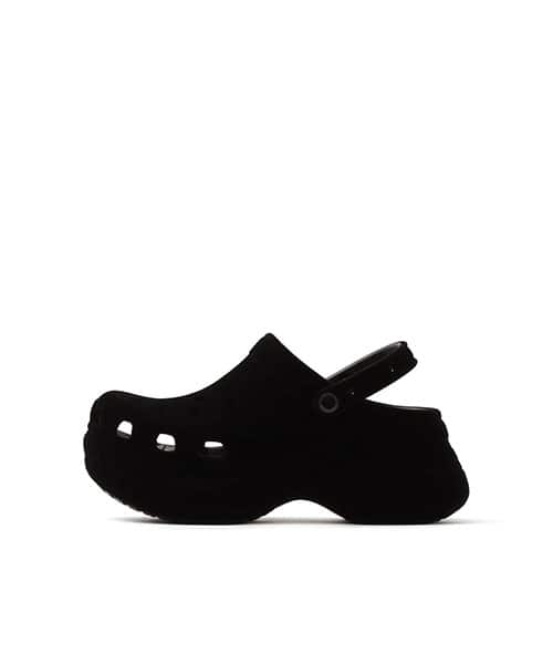 crocs Bae Velvet Clog Black（クロックス ベイ ベルベット クロッグ