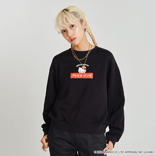 HELLO KITTY x atmos pink Double Open-end Zipper Parka BLACK