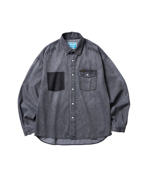LIBERAIDERS TRIBAL DENIM SHIRT BLACK（リベレイダース トライバル