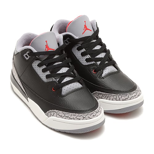 JORDAN BRAND JORDAN 3 RETRO (PS)BLACK/FIRE RED-CEMENT GREY-SUMMIT