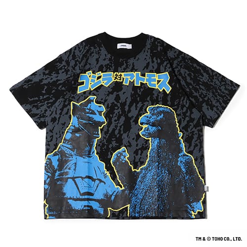 atmos | GODZILLA vs Hedorah T-shirt BLACK（アトモス ゴジラ vs