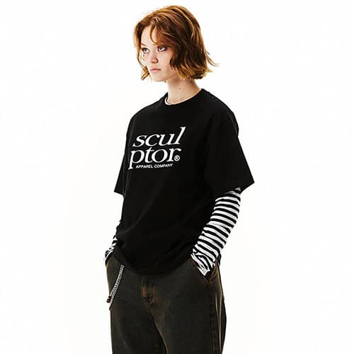 SCULPTOR Retro Logo Boxy Tee WHITE 22SU-I（スカルプター レトロロゴ