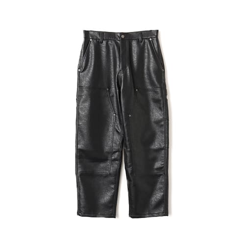 TOKYO 23 Faux Leather Double Knee Pants BLACK （トウキョウ 23