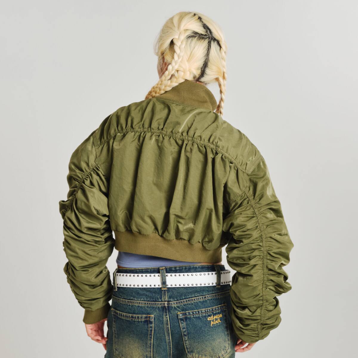 atmos pink Gather Military MA-1 KHAKI（アトモス ピンク ギャザー