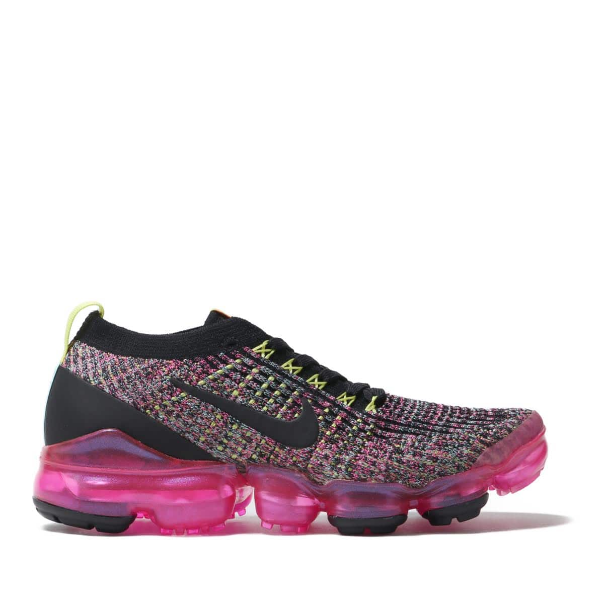 NIKE W AIR VAPORMAX FLYKNIT 3 BLACK/BLACK-PINK BLAST-HYPER TURQ
