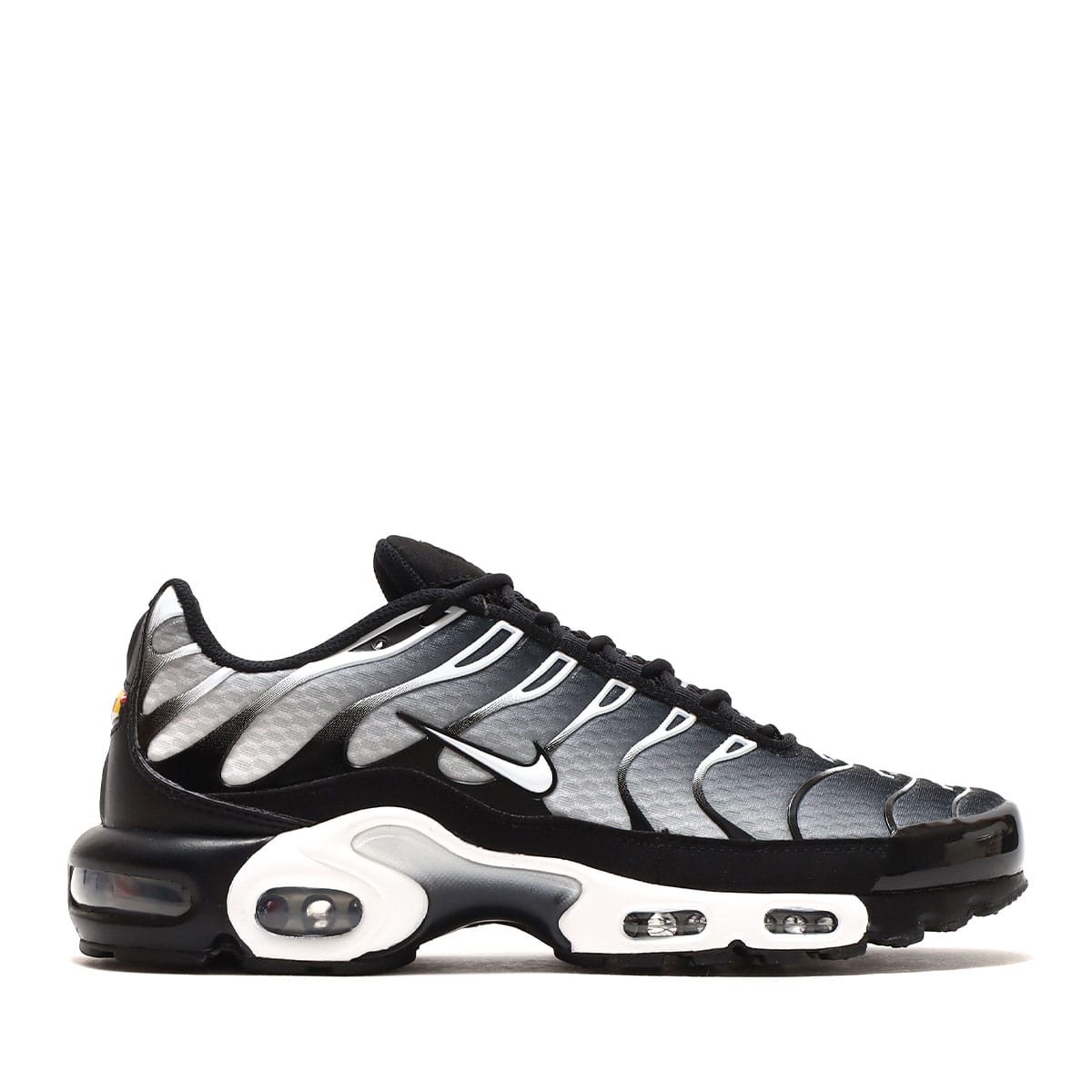 NIKE AIR MAX PLUS BLACK/WHITE-METALLIC SILVER 22FA-I（ナイキ エア