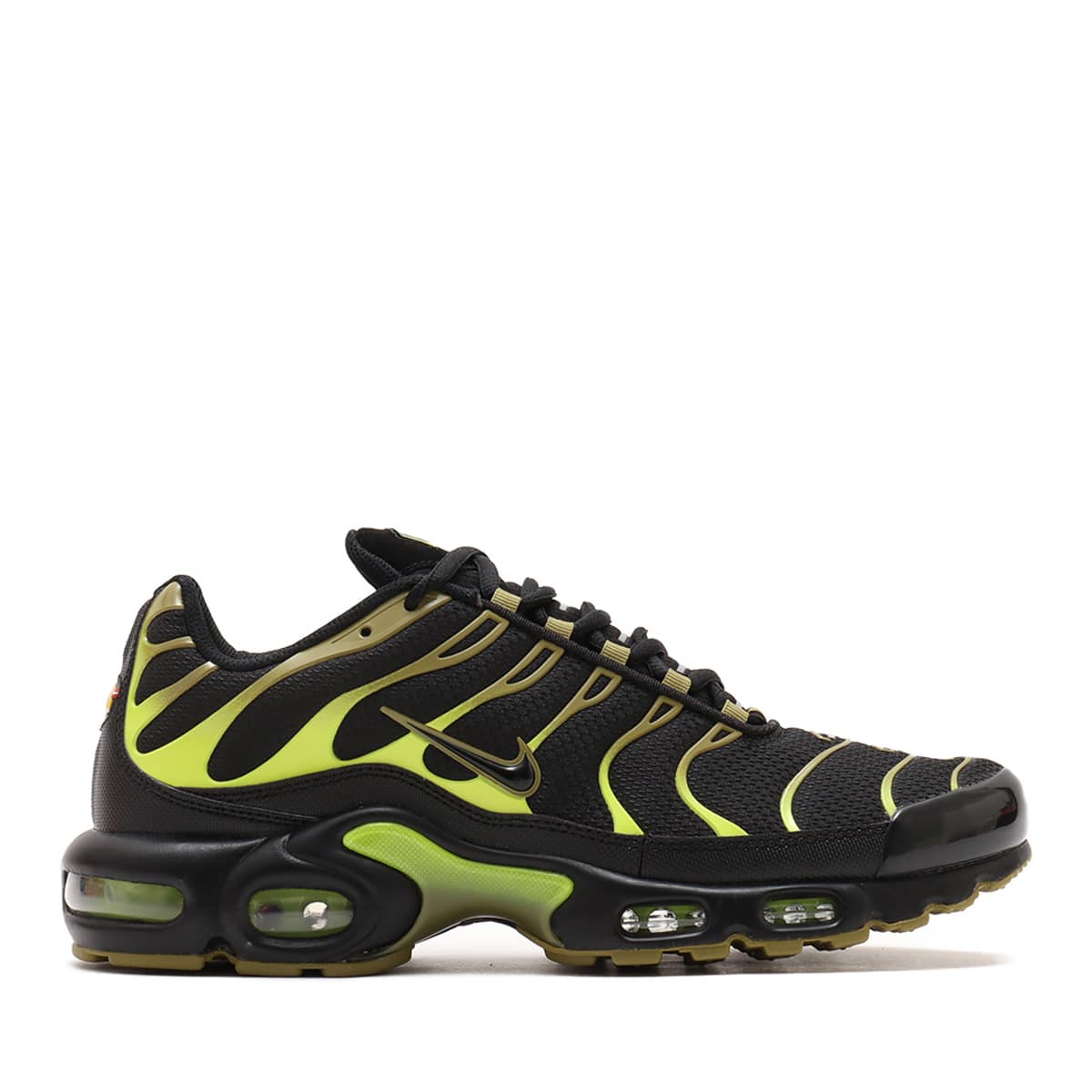 NIKE AIR MAX PLUS BLACK/BLACK-CYBER-PACIFIC MOSS （ナイキ エア