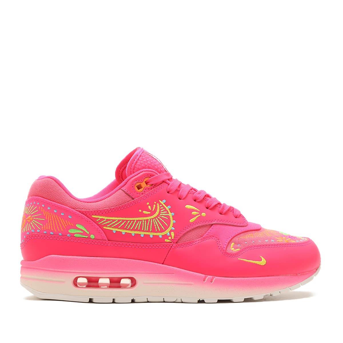 NIKE AIR MAX 1 PRM HYPER PINK/SAIL-OPTI YELLOW-GREEN STRIKE
