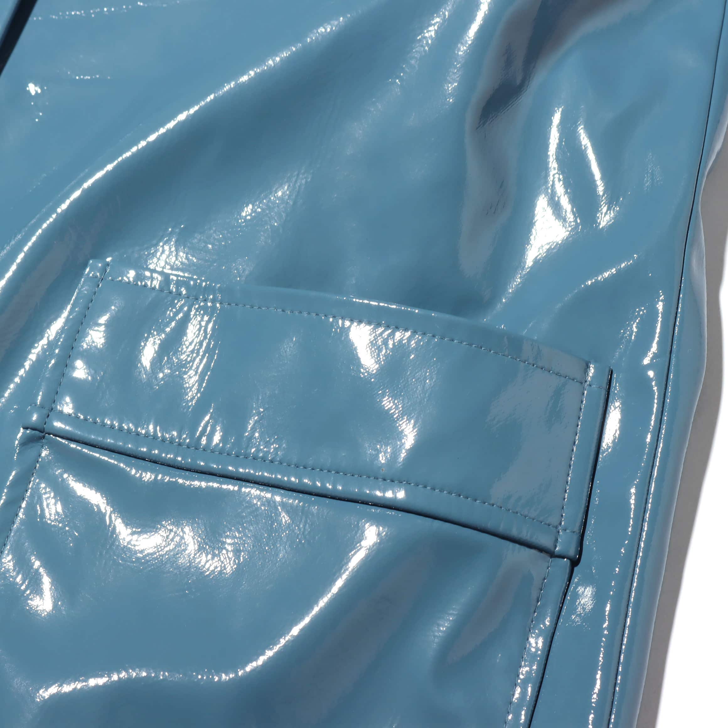 RIEHATA × atmos pink ベルト付き エナメルコート BLUE （リエハタ