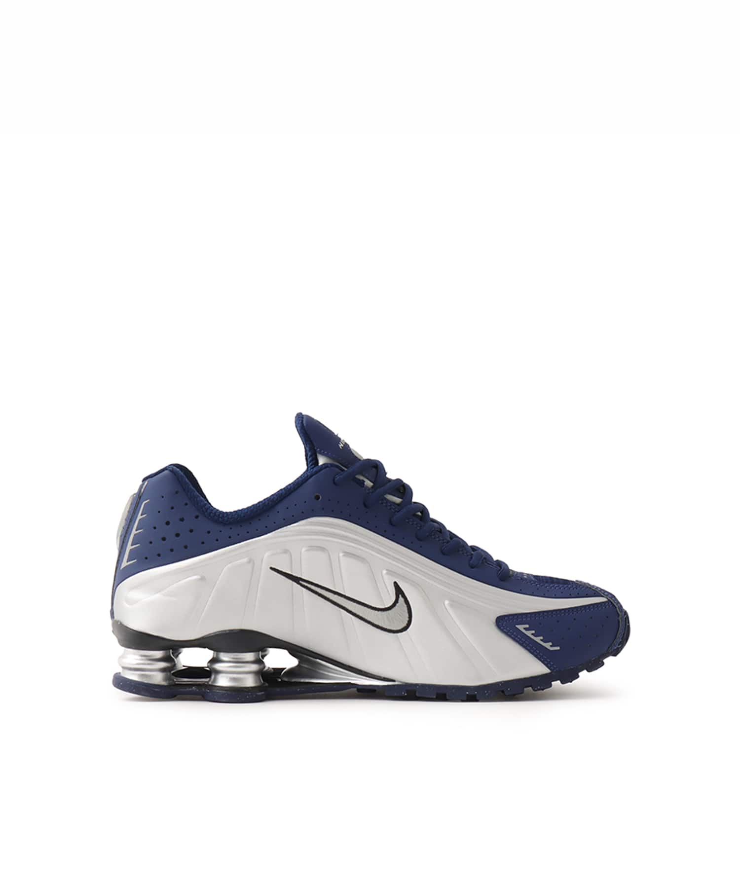 NIKE SHOX R4 BLUE VOID/METALLIC SILVER-BLACK（ナイキ ウィメンズ
