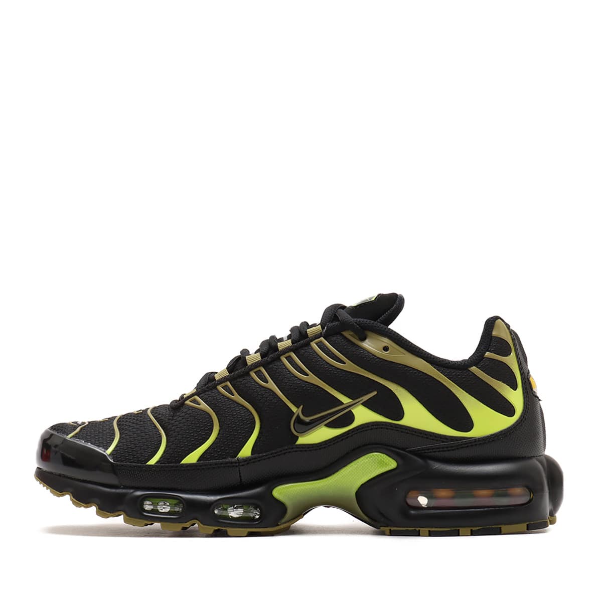 NIKE AIR MAX PLUS BLACK/BLACK-CYBER-PACIFIC MOSS （ナイキ エア