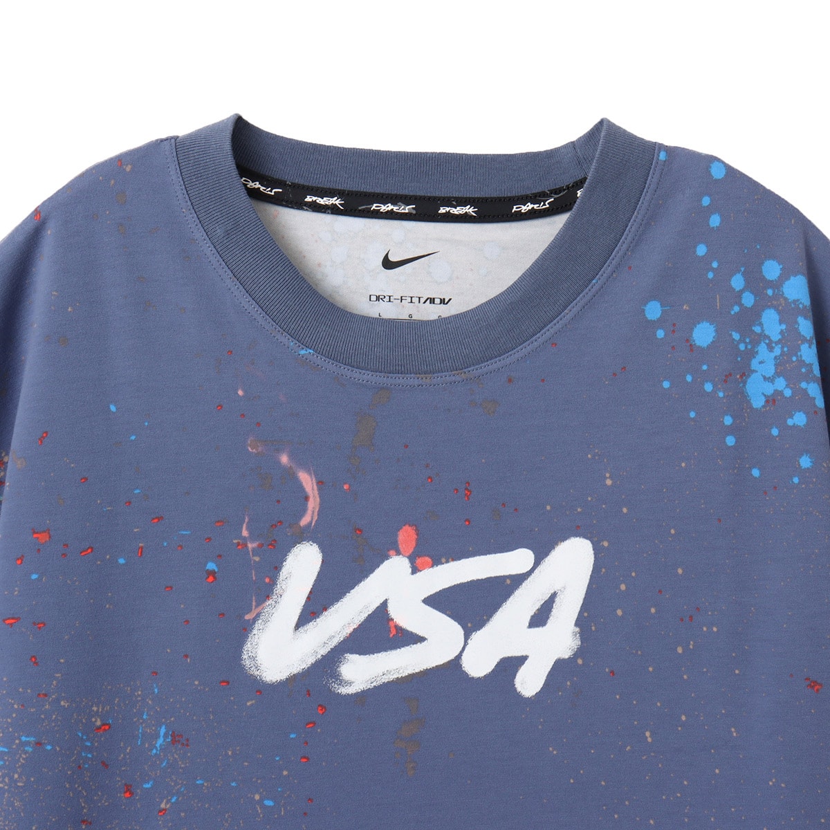 NIKE USA M NK DFADV SS TOP OLYB 2 DIFFUSED BLUE/WHITE （ナイキ USA