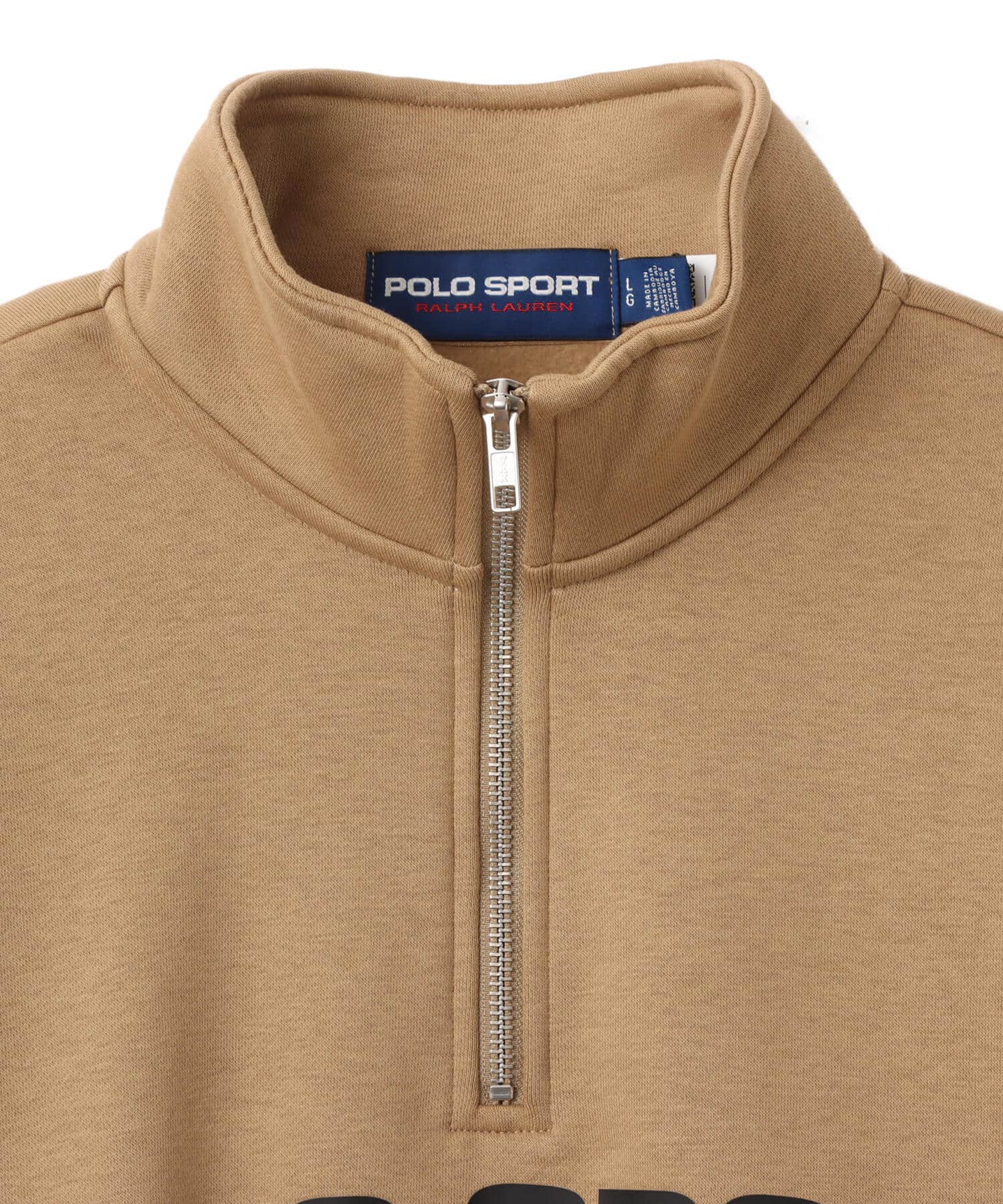 POLO RALPH LAUREN POLO SPORT HALF ZIP SWEATSHIRT DESERT KHAKI