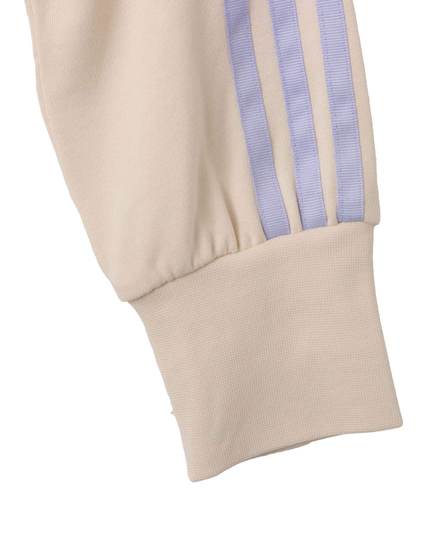 adidas CROP HALFZIP SWEAT ワンダーホワイト（アディダス クロップ