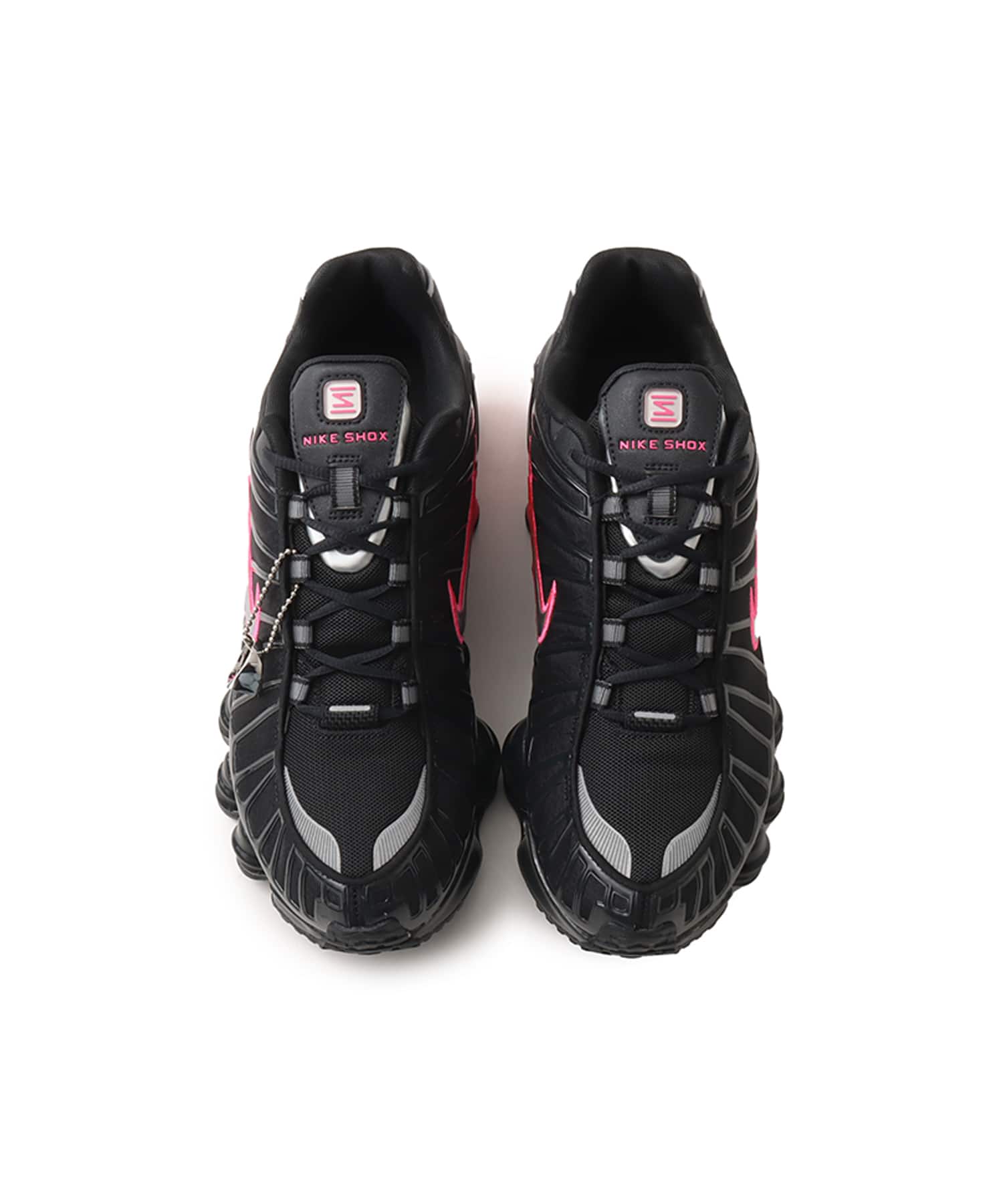 NIKE W SHOX TL OFF NOIR/METALLIC SILVER-HYPER PINK（ナイキ