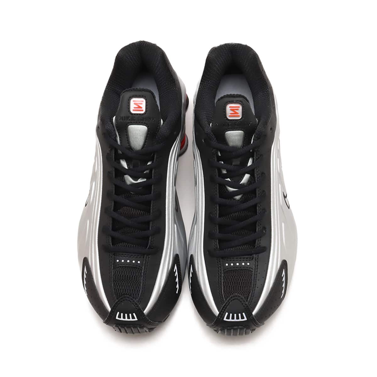 NIKE SHOX R4 BLACK/METALLIC SILVER-MAX ORANGE（ナイキ ショックス