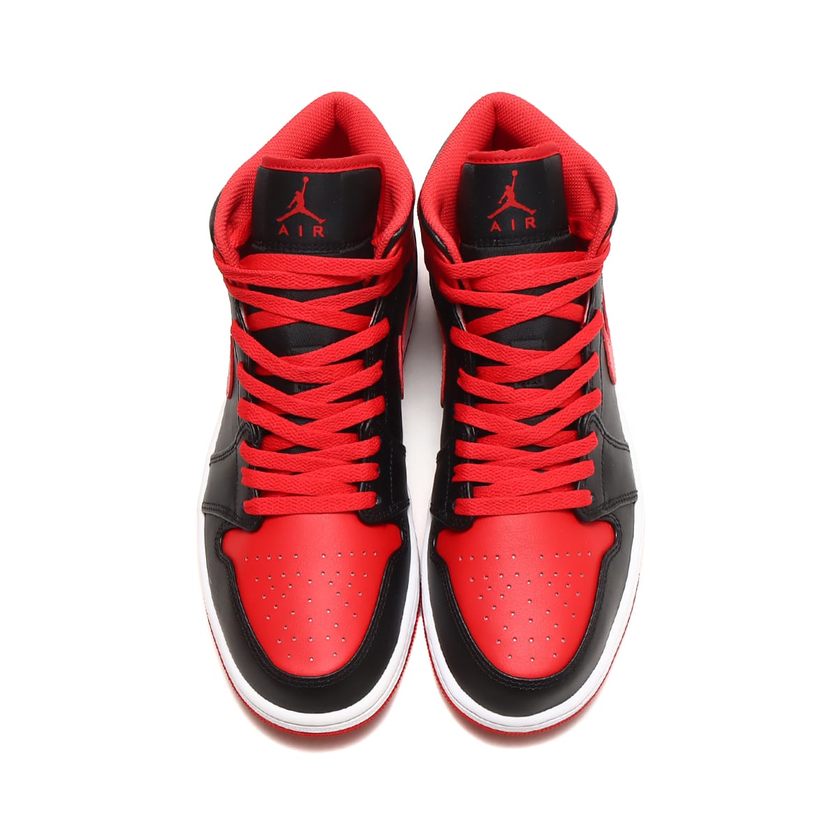 JORDAN BRAND AIR JORDAN 1 MID BLACK/FIRE RED-WHITE 23SU-I