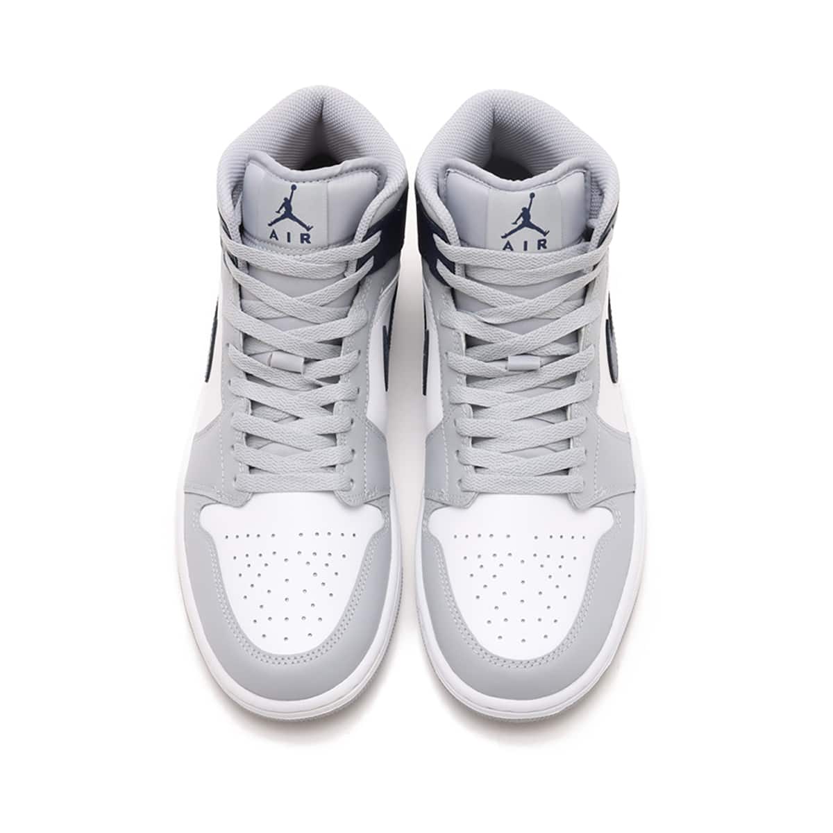 JORDAN BRAND AIR JORDAN 1 MID WHITE/MIDNIGHT NAVY-WOLF GREY