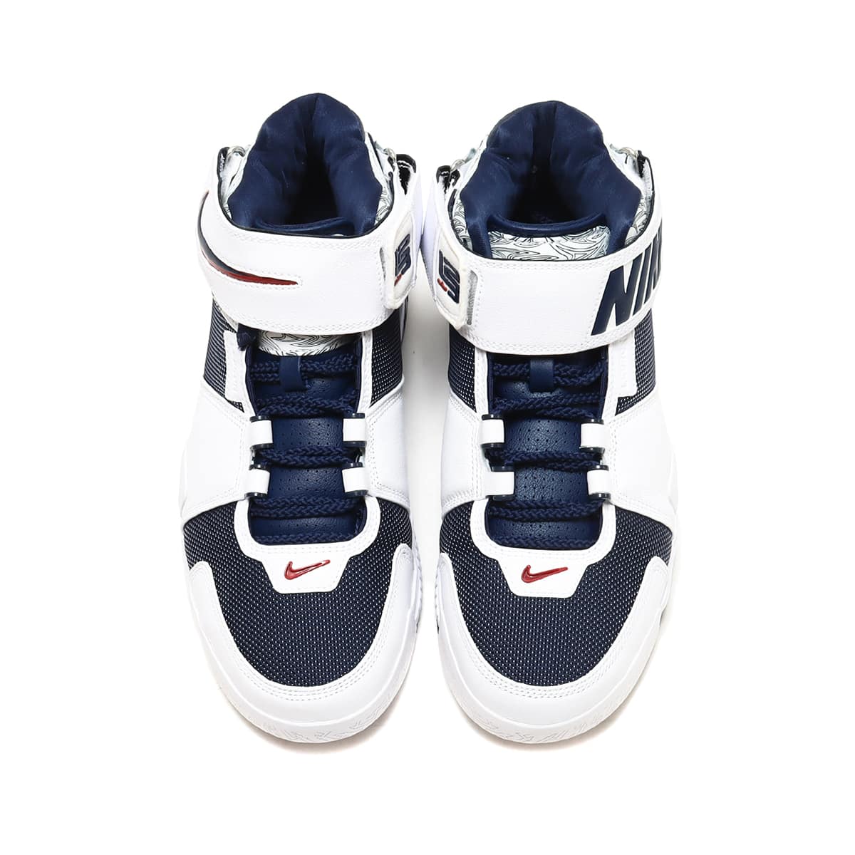 NIKE ZOOM LEBRON II WHITE/MIDNIGHT NAVY-VARSITY CRIMSON 22FA-S