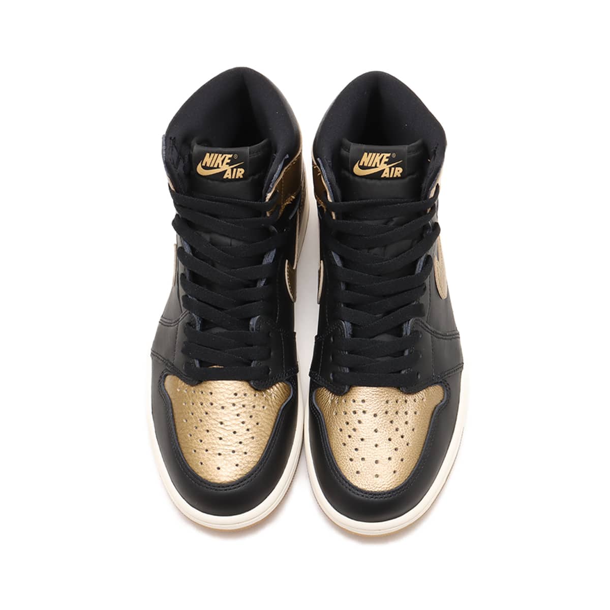 JORDAN BRAND AIR JORDAN 1 RETRO HIGH OG BLACK/METALLIC GOLD-SAIL