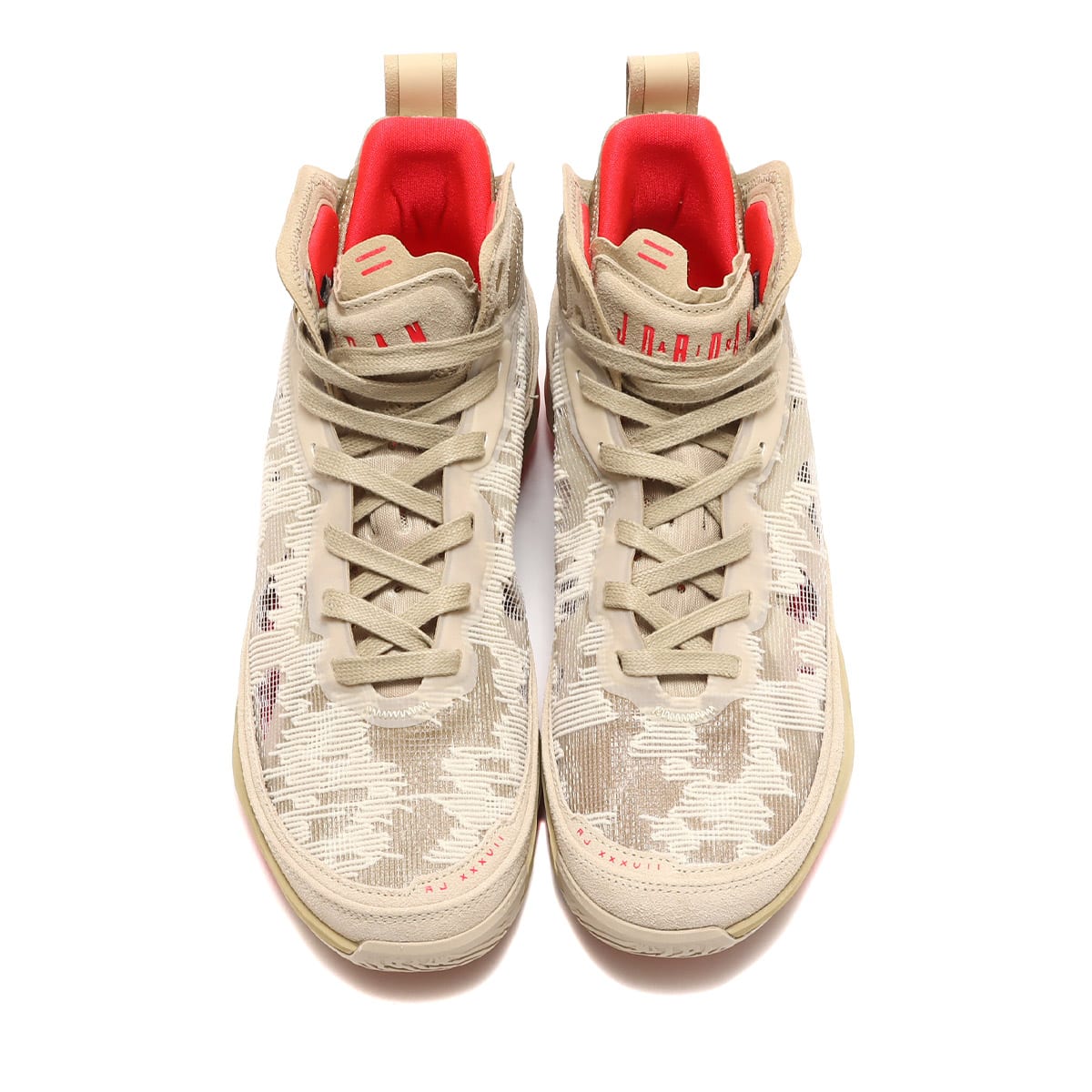 JORDAN BRAND AIR JORDAN XXXVII PRM PF RATTAN/SIREN RED-LIMESTONE