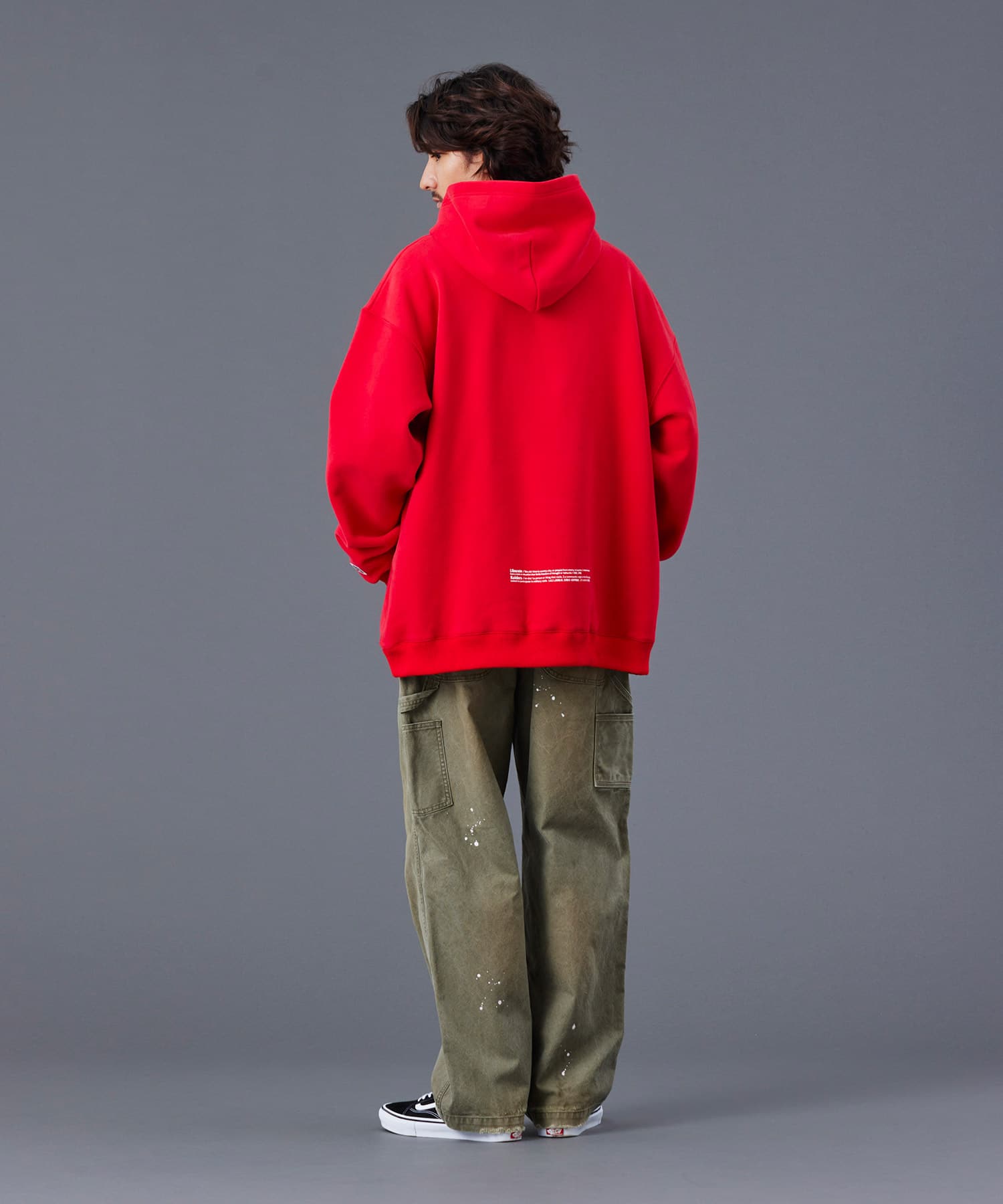 LIBERAIDERS LR EMBROIDERY HOODIE RED（リベレイダース エル アール