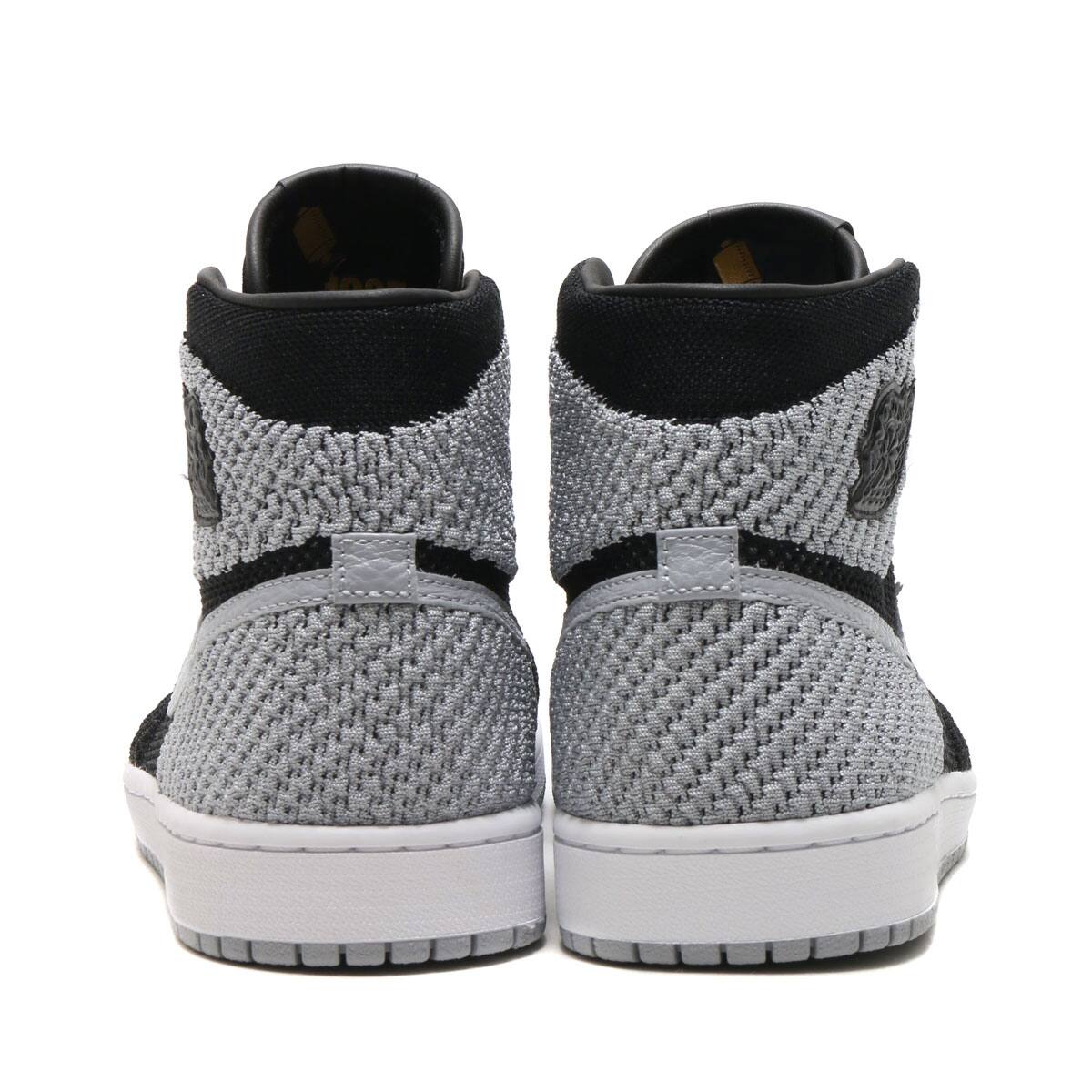 JORDAN BRAND AIR JORDAN 1 RETRO HI FLYKNIT BLACK/WOLF GREY-WHITE
