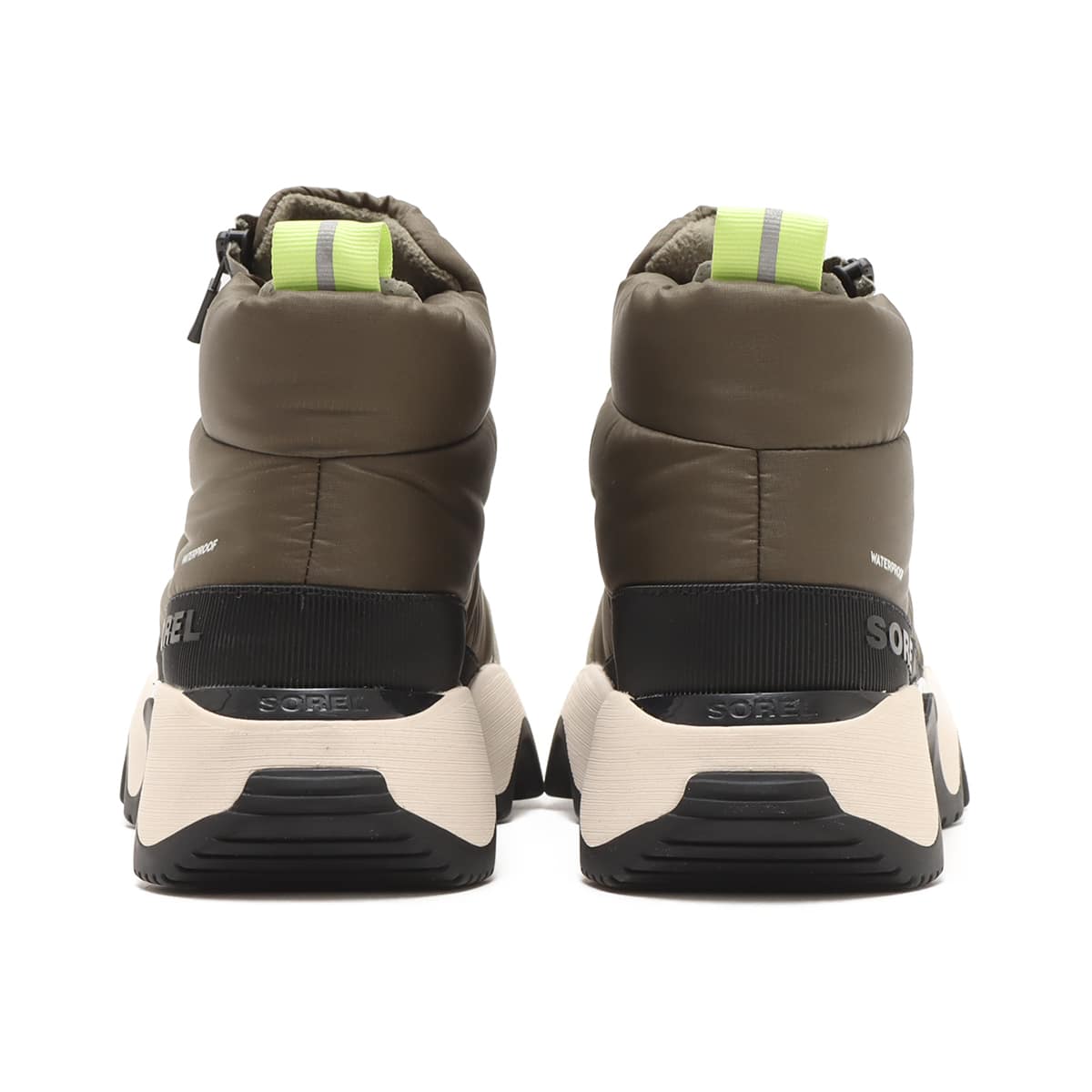 SOREL KINETIC TM IMPACT PUFFY ZIP WP Stone Green, Black（ソレル