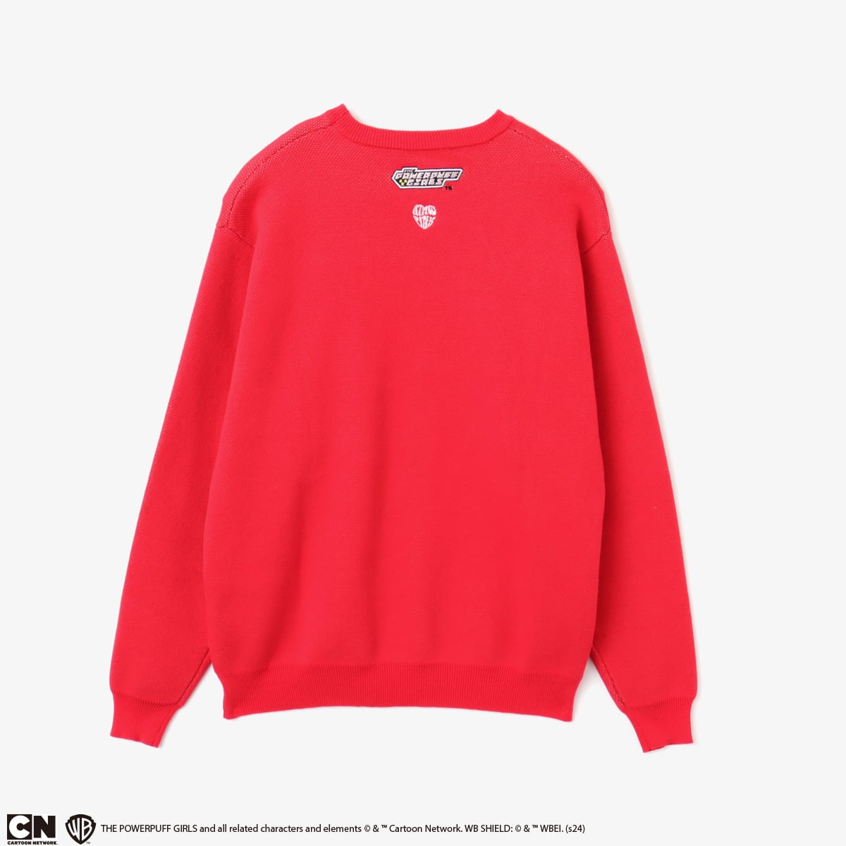 The Powerpuff Girls X atmos pink Knit Sweater RED（ザ パワーパフ