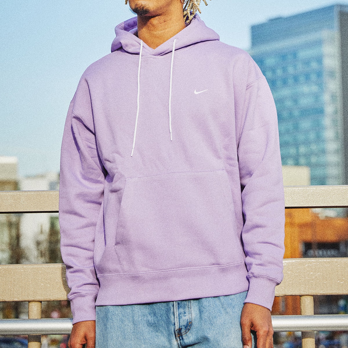 NIKE AS M NRG SOLOSWSH HOODIE FLC URBAN LILAC/WHITE 21SP-S（ナイキ