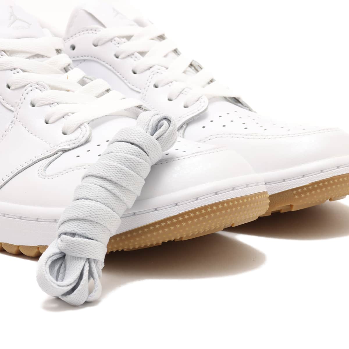 JORDAN BRAND AIR JORDAN 1 LOW G WHITE/PURE PLATINUM-GUM MED BROWN