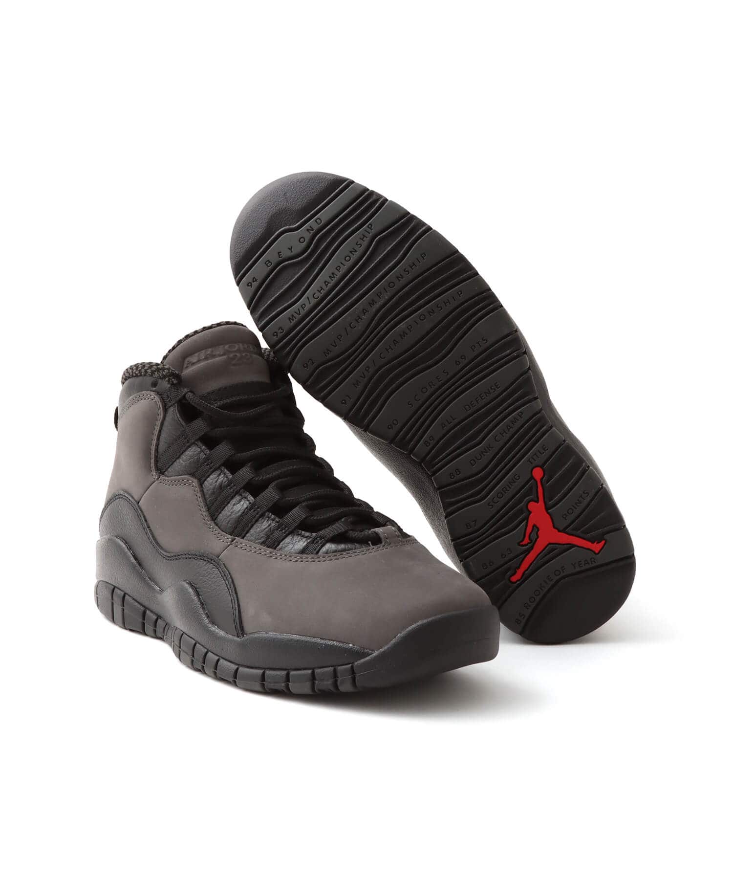 JORDAN BRAND AIR JORDAN 10 RETRO CHARRED GREY/TRUE RED-BLACK