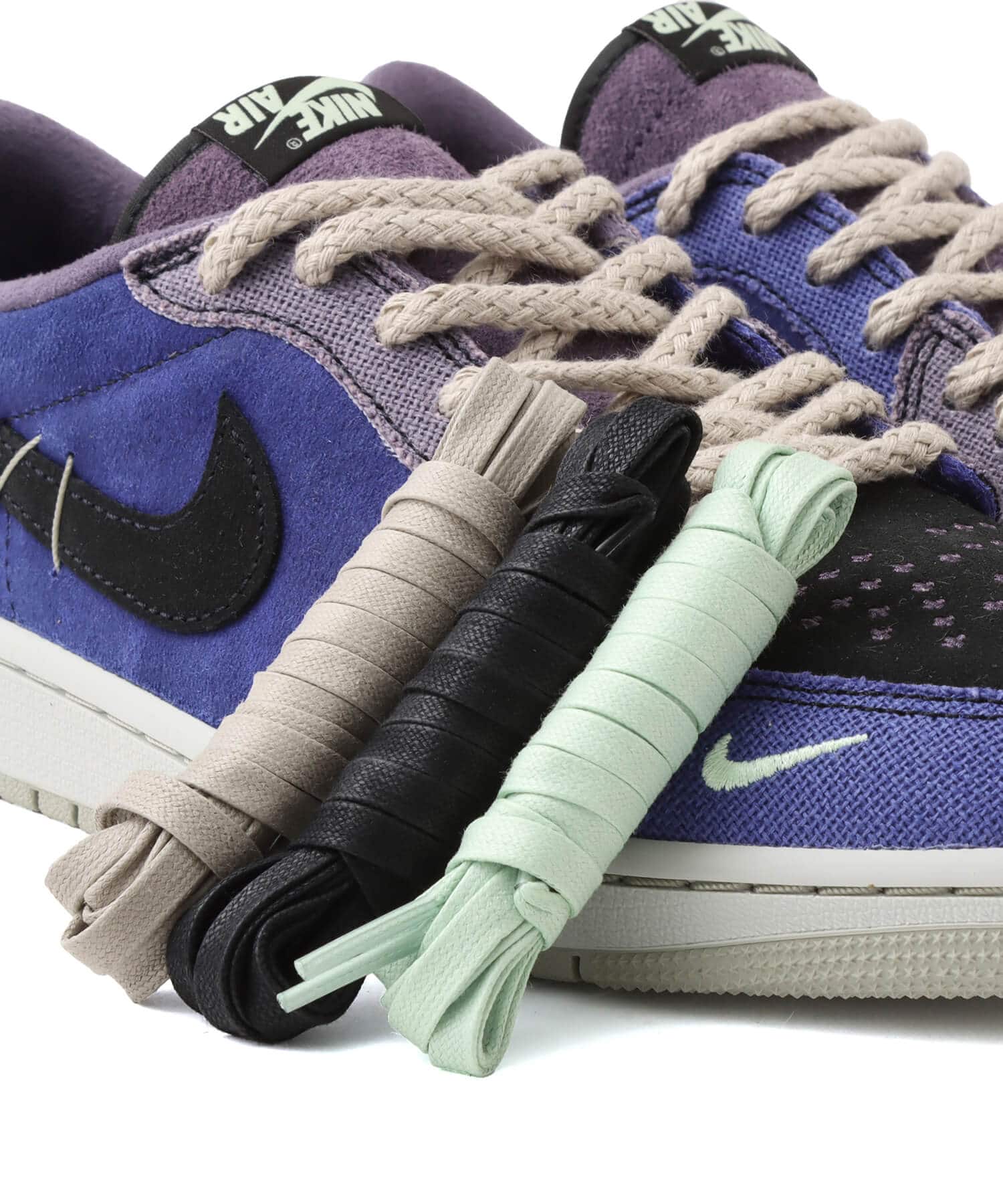 JORDAN BRAND AIR JORDAN 1 RETRO LOW OG REGENCY PURPLE/VAPOR GREEN