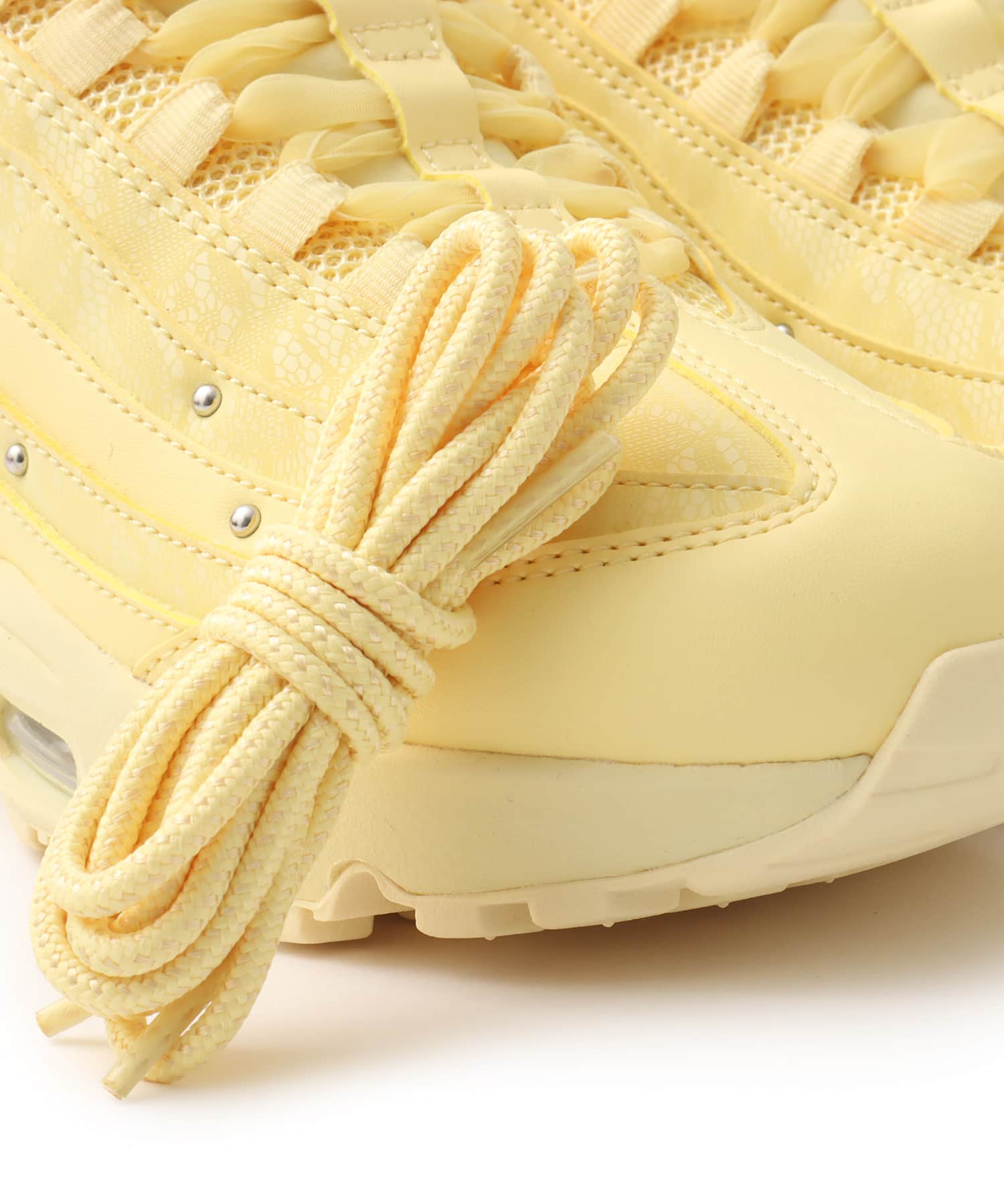 NIKE W AIR MAX 95 BIG BUBBLE SOFT YELLOW/METALLIC SILVER-ALABASTER