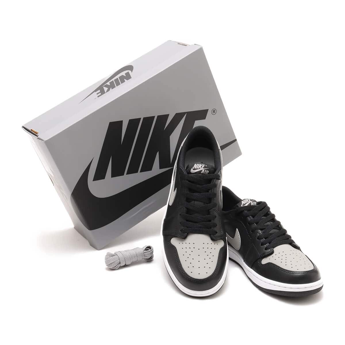 JORDAN BRAND AIR JORDAN 1 RETRO LOW OG BLACK/MEDIUM GREY-WHITE