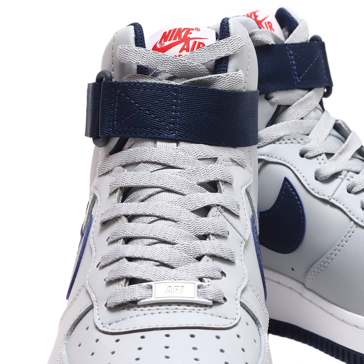 NIKE WMNS AIR FORCE 1 HI QS WOLF GREY/COLLEGE NAVY-UNIVERSITY RED
