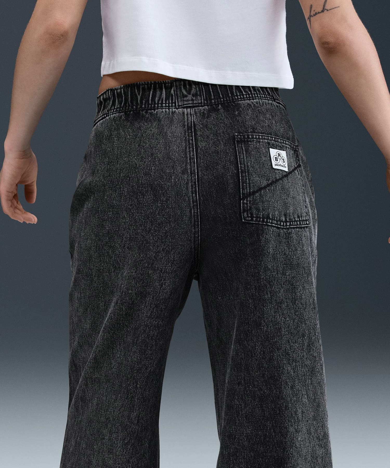 NIKE AS W NSW DENIM WVN PANT GCEL BLACK（ナイキ ウィメンズ NSW