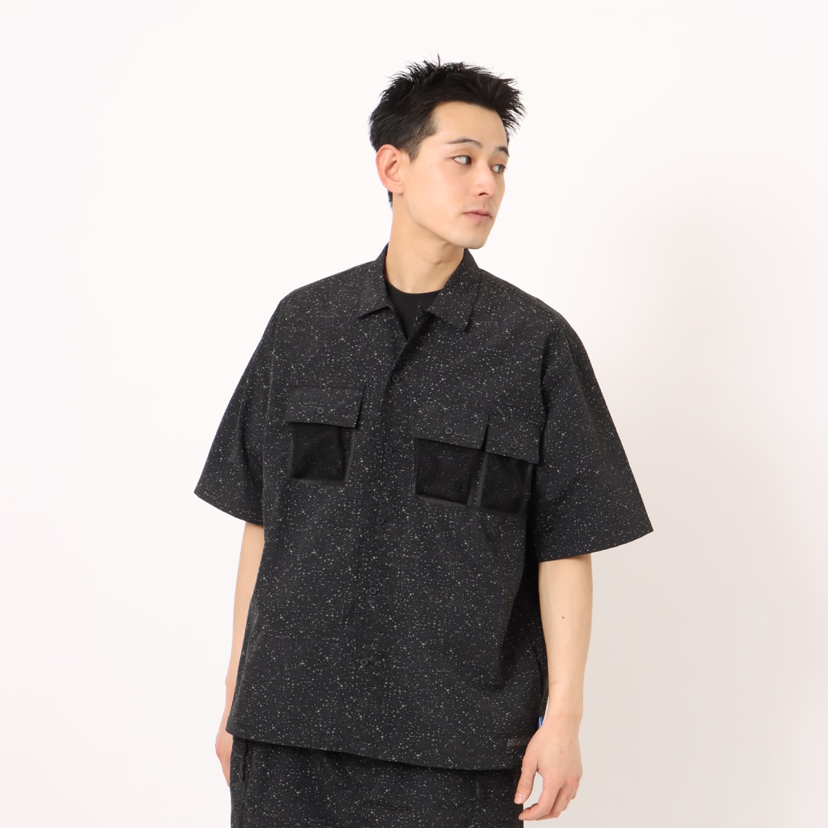 GRIP SWANY x atmos CAMP SHIRT BLACK（グリップ スワニー X アトモス