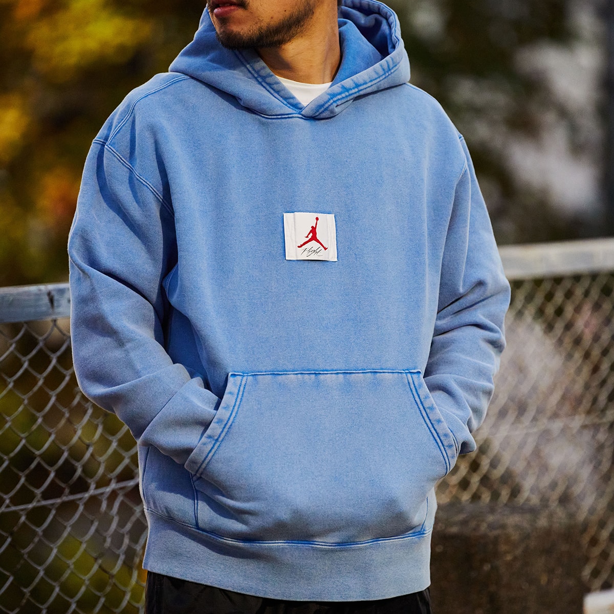 JORDAN BRAND AS M J FTL FLC PO GFX HOODIE SIGNAL BLUE 21SP-I