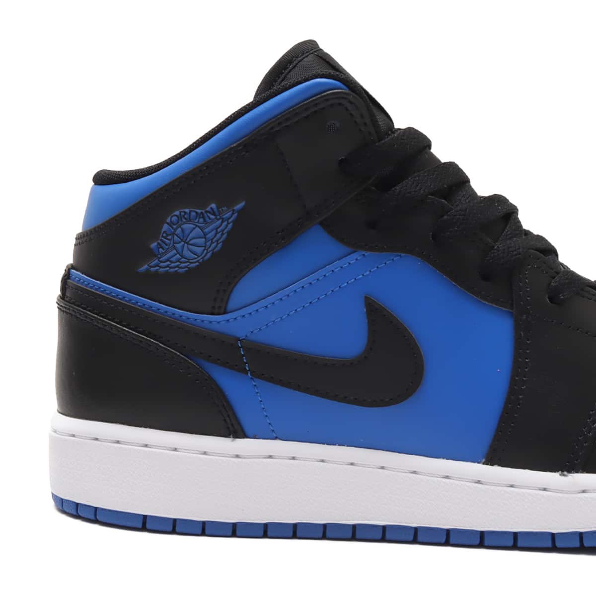 JORDAN BRAND AIR JORDAN 1 MID GS (BLACK/ROYAL BLUE-BLACK-WHITE