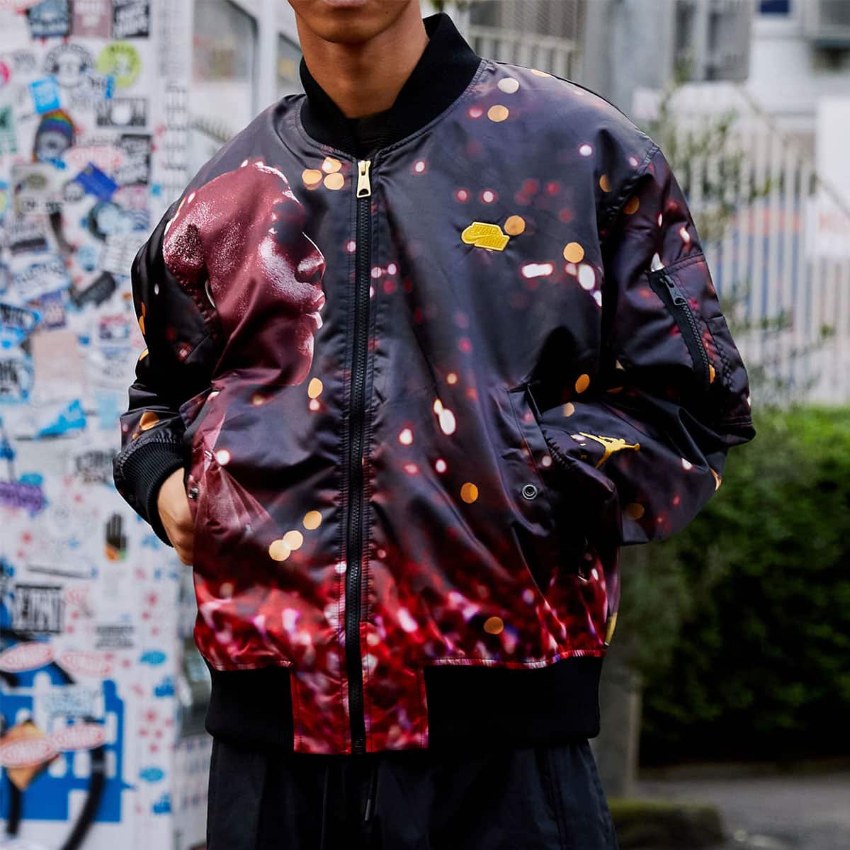 JORDAN BRAND AS M J JMPMN MA-1 JKT BLACK/ARCHAEO BROWN 21HO-I