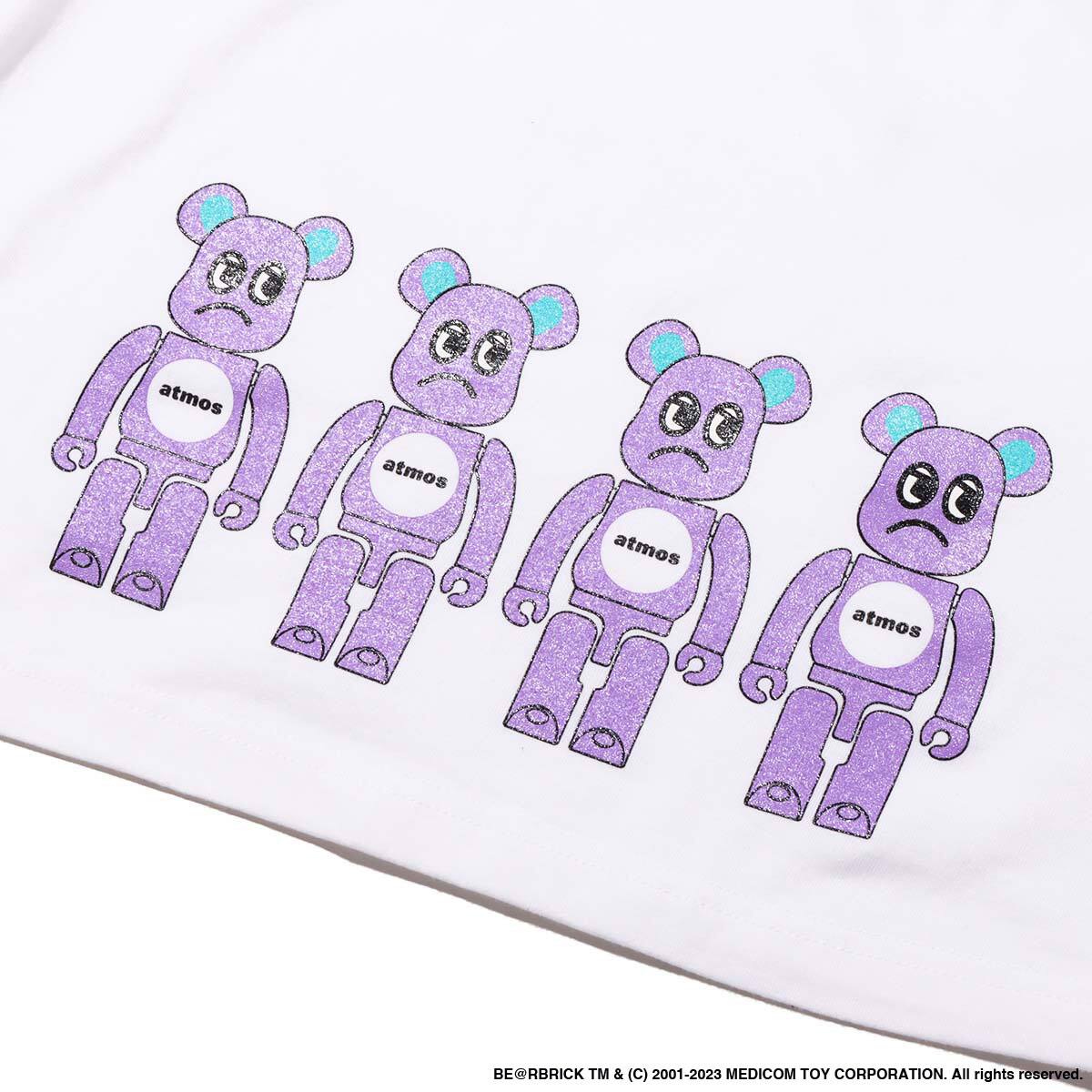 atmos × BE@RBRICK × BADMOOD L/S TEE WHITE（アトモス × ベアブリック