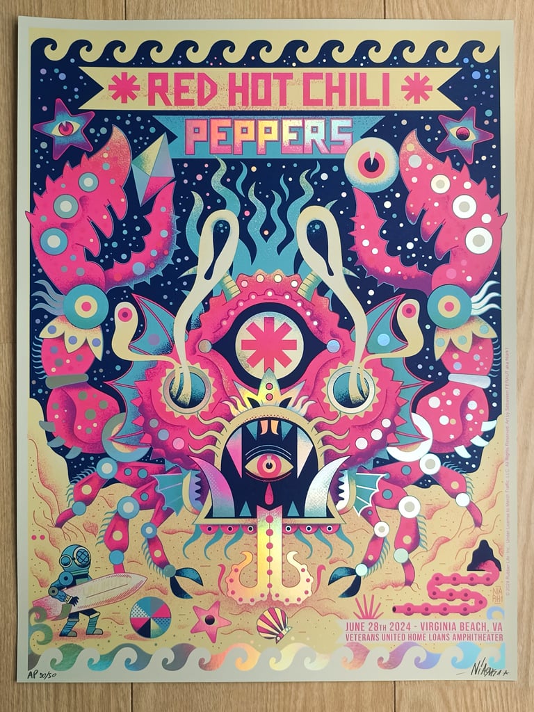 RED HOT CHILI PEPPERS - Virginia Beach ( Variant Rainbow Foil