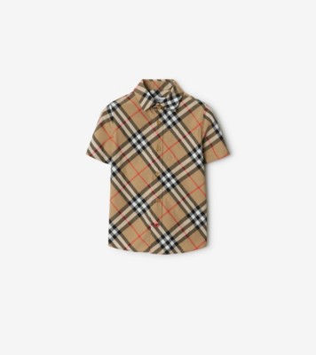 チェック コットンシャツ (サンド) | Burberry®公式サイト