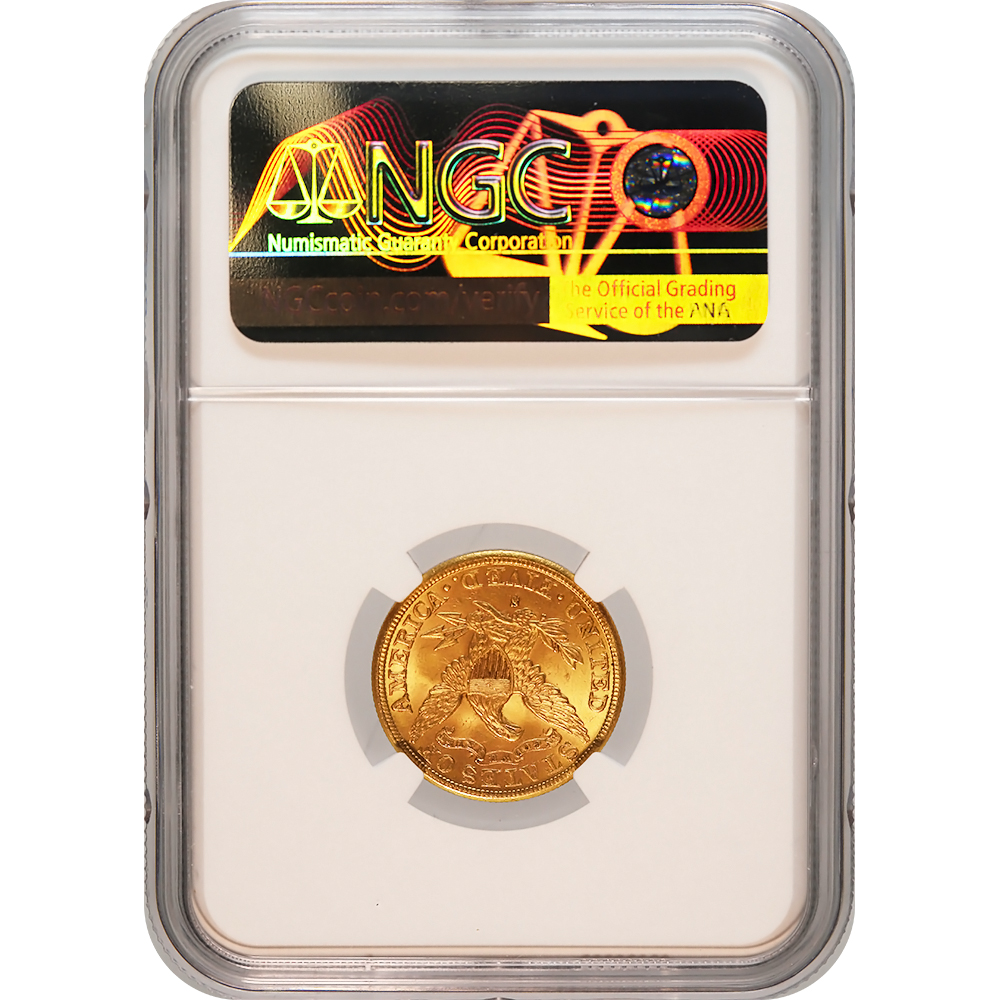 Certified $5 Gold Liberty 1886-S MS62 NGC - Golden Eagle Coins