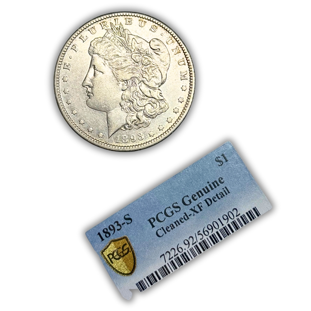 Morgan Silver Dollar Extra Fine Condition 1893-S PCGS Genuine (XF