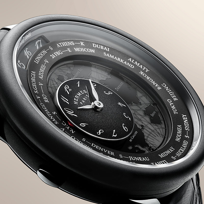 Arceau Le Temps Voyageur watch, 41 mm | Hermès USA